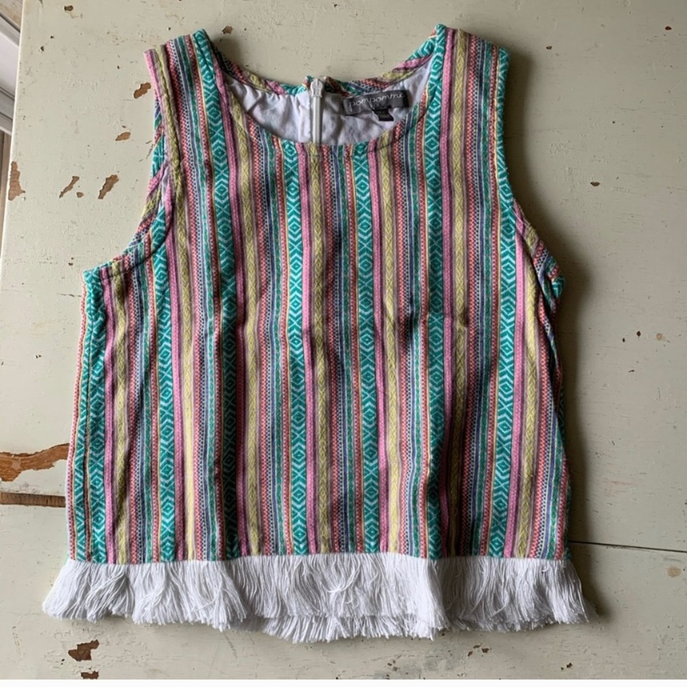 Pompomme boho fringe tank
